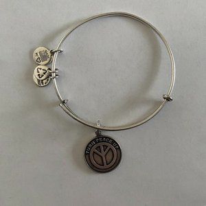 Alex and Ani Silver Turn Peace Up Bracelet
